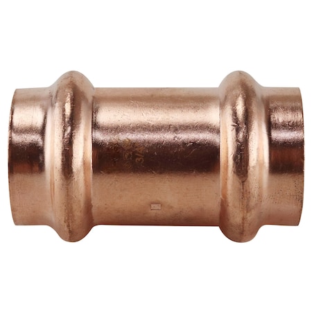 Copper Press By Tmg 3/4 in. x 3/4 in. Copper Press x Press Pressure Coupling with Dimple Stop XPRC34